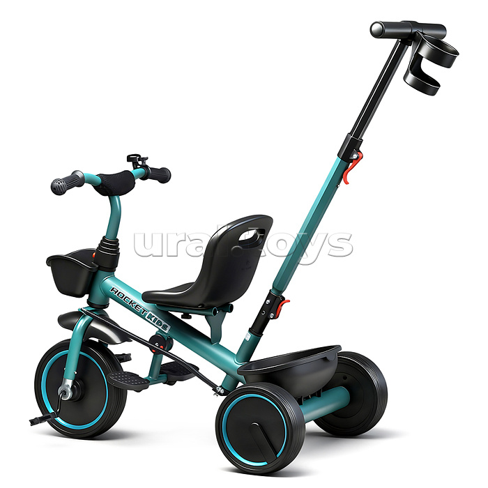 Велосипед трехколесный Rocket 107NEW, колеса EVA 10"/8", цвет зеленый