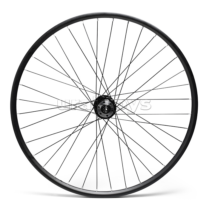 Колесо велосипедное 27,5" заднее в сборе, алюминий, под трещ, диск 6-болт, без гаек