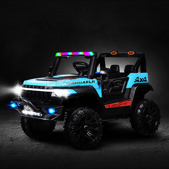 Электромобиль детский "Крутой внедорожник"(цвет синий)