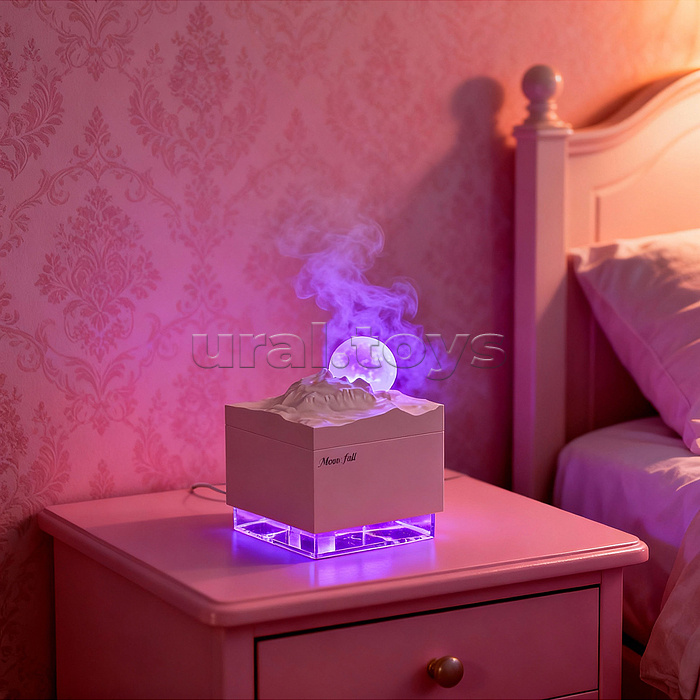 Светильник-увлажнитель "Луна" цвет розовый, в коробке