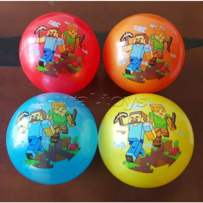 Мяч 23 см с наклейкой "Майнкрафт"