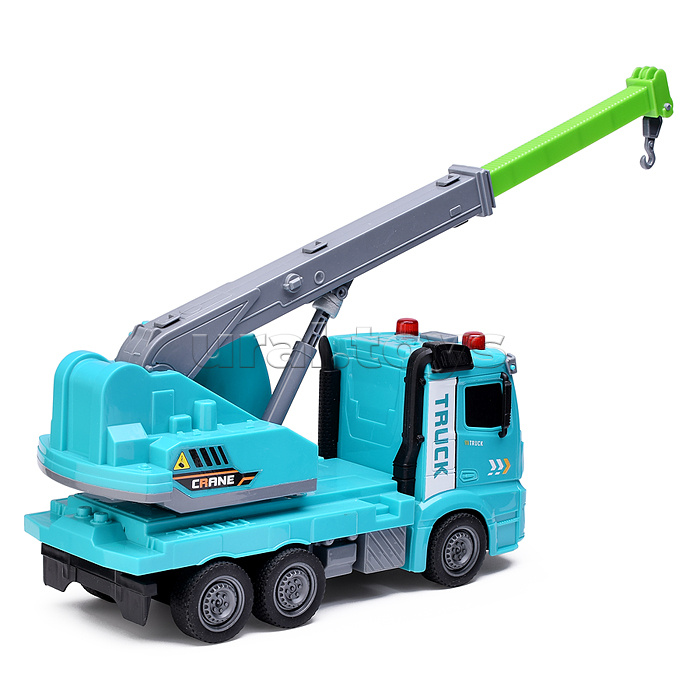 Машина "Автокран" на батарейках, в коробке