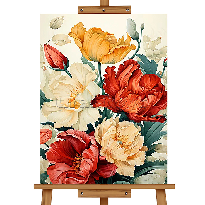 Набор для рисования "Картина по номерам 30*40 см. Цветы"