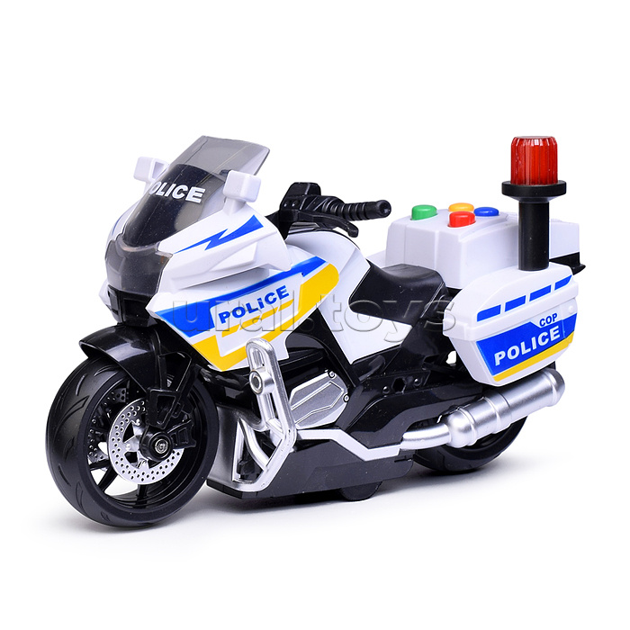 Машина "Полицейский мотоцикл" 1:20, цвет белый, в коробке