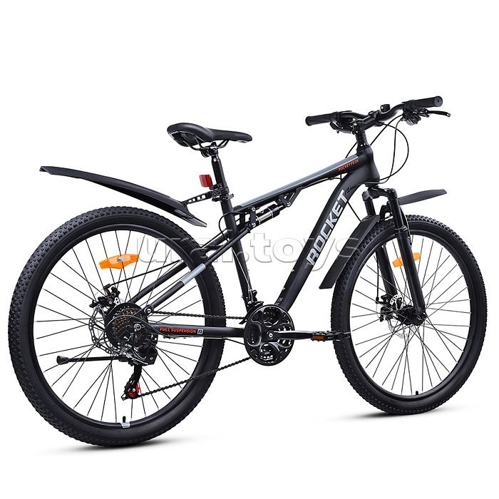 Велосипед 26" Rocket FS, цвет черный, размер 17"