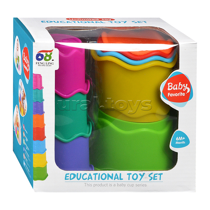 Пирамидка "Яркие волны" в коробке