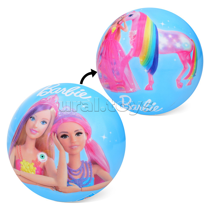 Мяч ПВХ с полноцветн "Barbie" 15 см,50 г