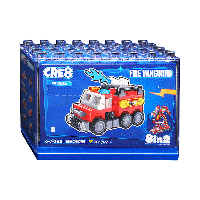 Конструктор "Робот-пожарный" 8 в 1 в коробке