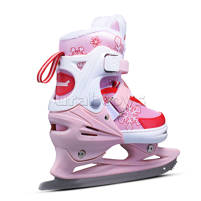 Коньки (размер S31-34) красно-розовые