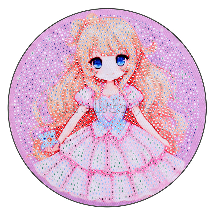 Мозаика алмазная "Девочка Анимэ" 20см