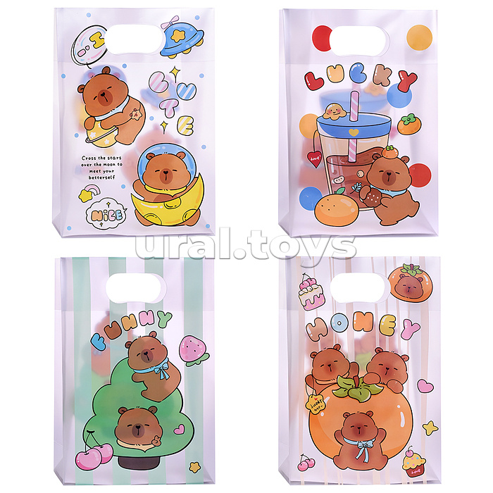 Пакет подарочный "Капибара" 35*24*10см.