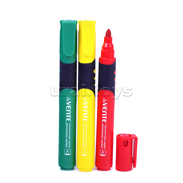 Набор маркеров перманентных (08 цв - зел, красн, син, черн, жёлт, оранж, корич, фиол)