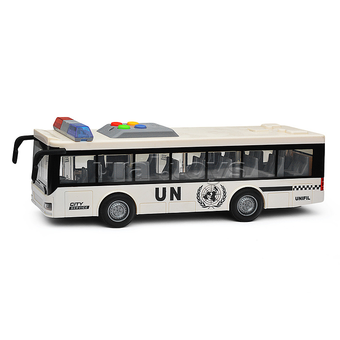 Автобус "Военный" на батарейках, в коробке