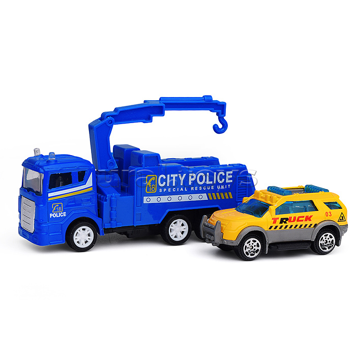 Машина "Эвакуатор полицейский" металл, в коробке