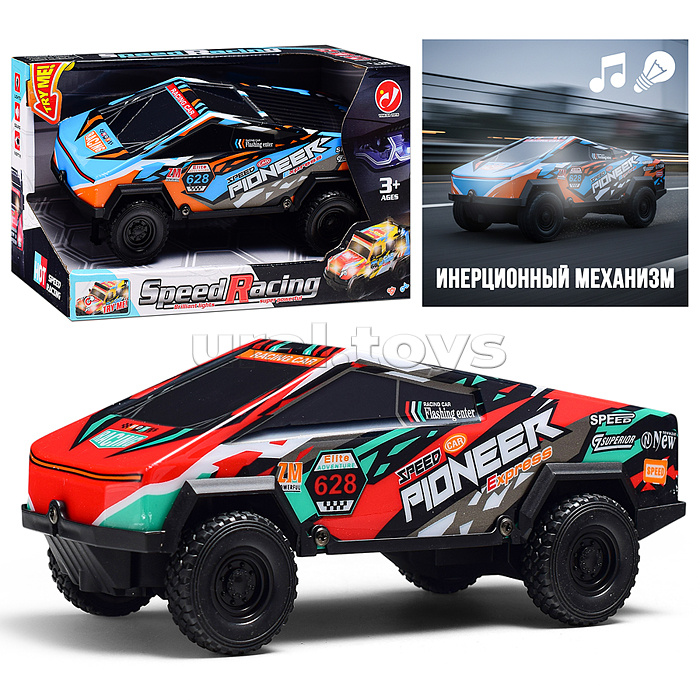 Машина "Король дороги" 1:18, свет, звук, в коробке