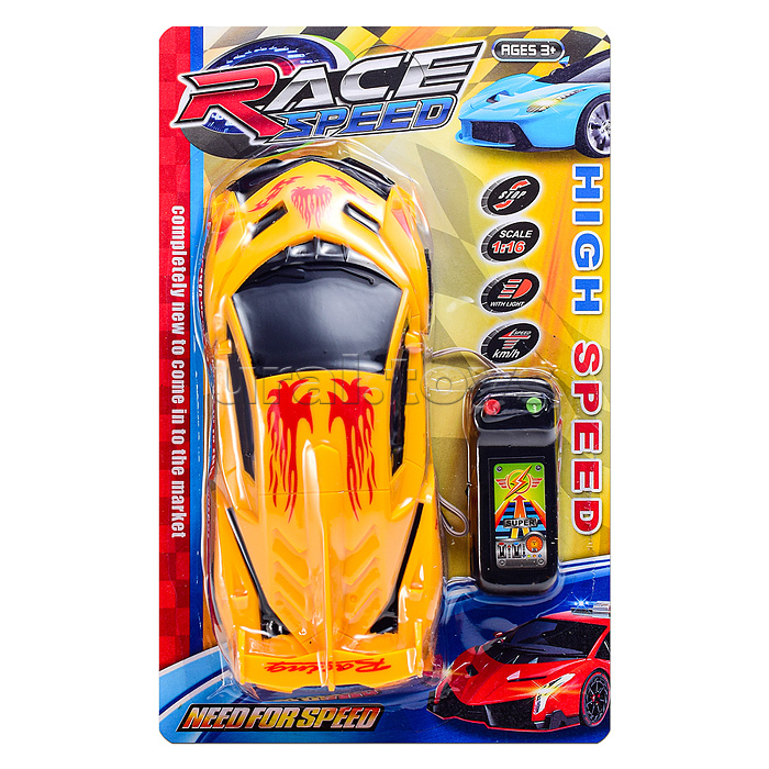 Машина " Формула-4" п/у, в коробке (красная, жёлтая)