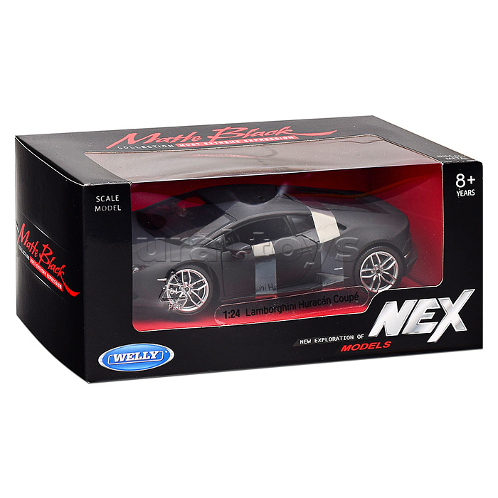 Машинка 1:24 Lamborghini Huracan Coupe, черный матовый Машинка 1:24 Lamborghini Huracan Coupe, черный матовый