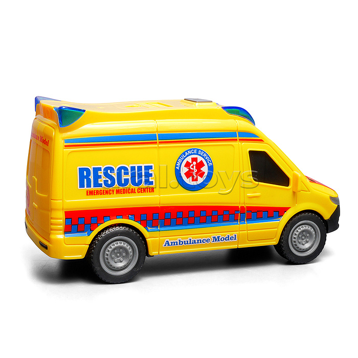 Машина "Спасательная служба" 1:20 (свет, звук) в коробке