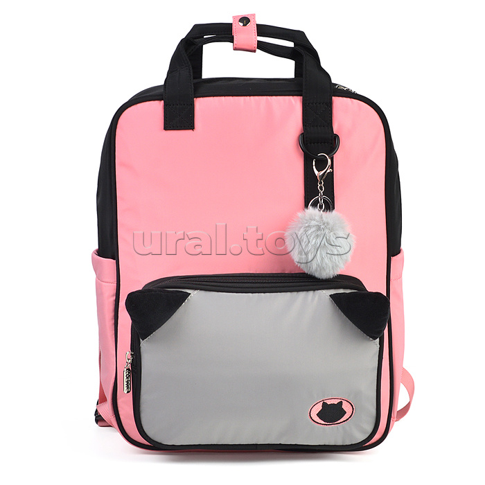 Рюкзак "Fluffy Ears. Cat" подростковый 39x32x14 см (16 л), вес 500 г, текстильный, эргономичная вентилируемая спинка и уплотненные лямки, 1 отделение на молнии с уплотненным отделением для ноутбука до 15 дюймов и книг, 1 передний карман на молнии с ушками Рюкзак "Fluffy Ears. Cat" подростковый 39x32x14 см (16 л), вес 500 г, текстильный, эргономичная вентилируемая спинка и уплотненные лямки, 1 отделение на молнии с уплотненным отделением для ноутбука до 15 дюймов и книг, 1 передний карман на молнии с ушками