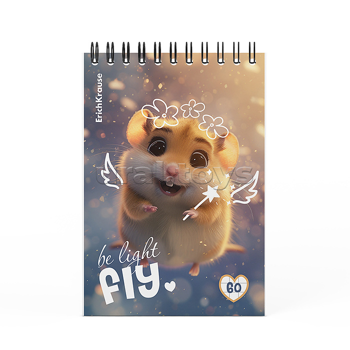 Блокнот на спирали "Fluffy" А6, 60 листов, клетка_MIX-PACK Блокнот на спирали "Fluffy" А6, 60 листов, клетка_MIX-PACK