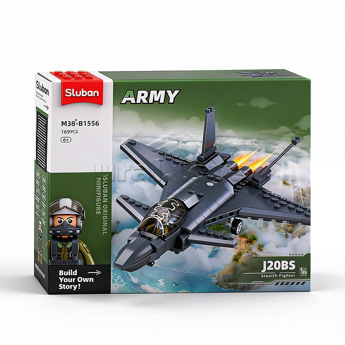 Конструктор "Истребитель-невидимка J20Bs" (169 дет.) в коробке