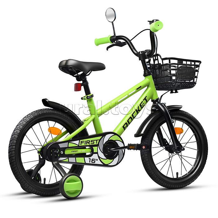 Велосипед 16" Rocket First, цвет зеленый