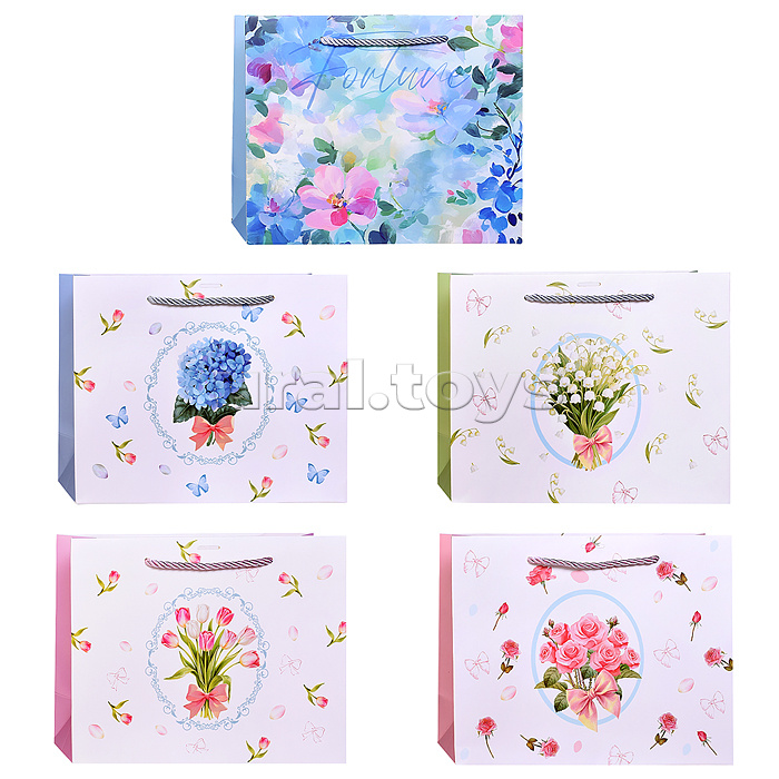 Пакет подарочный "Подарок весны" 24,5*29,5*9,5см.