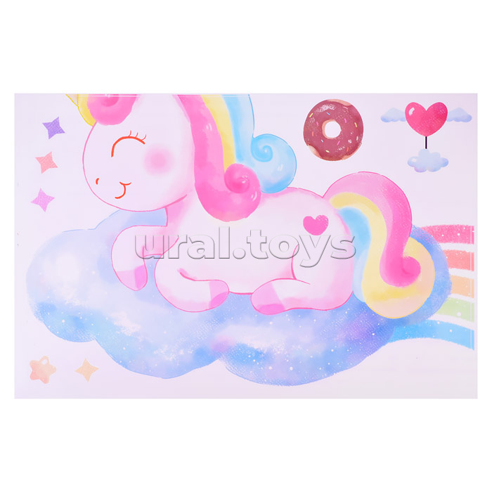 Интерьерная наклейка "Dreams about Unicorn" 60x90 см, ПВХ, в пластиковом пакете с блистерным подвесом Интерьерная наклейка "Dreams about Unicorn" 60x90 см, ПВХ, в пластиковом пакете с блистерным подвесом