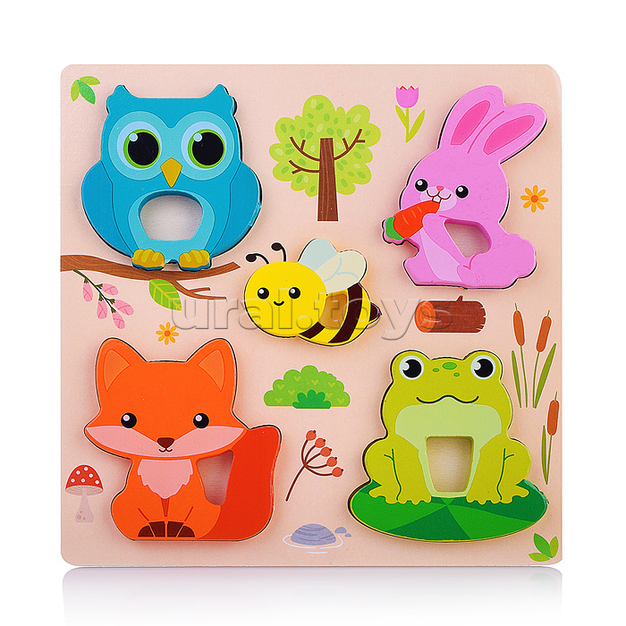 Пазл-вкладыш "Лесные жители"