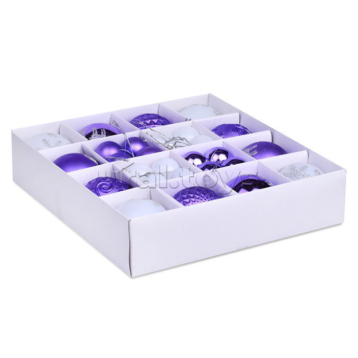 Набор новогодних украшений "Зимняя сказка" (6cм*12, 3cм*32)