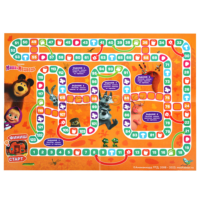 Маша и Медведь. Настольная игра-ходилка.