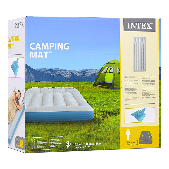 Матрас Camping, 189 х 72 х 15 см, 67998 INTEX