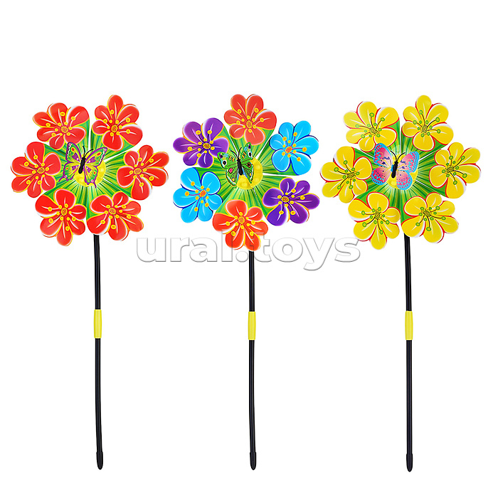 Ветерок "Цветок с бабочкой" 22*54см., в пакете