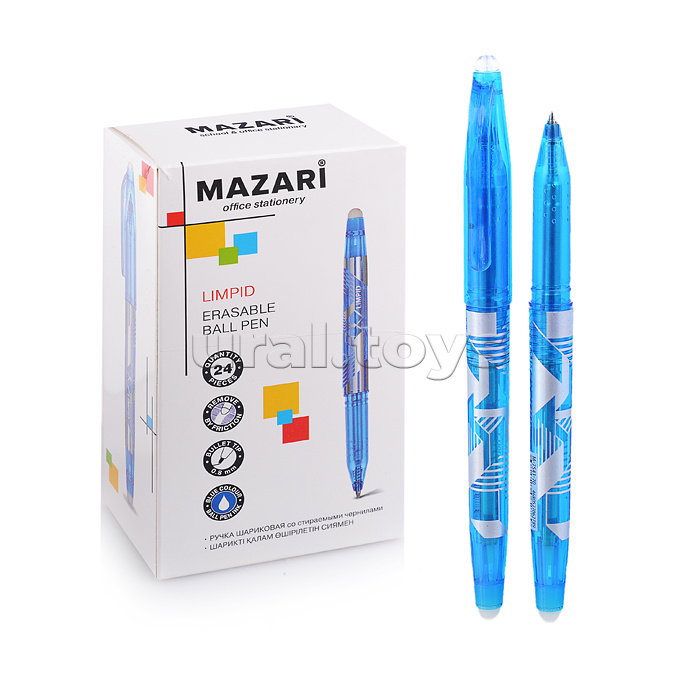 Ручка шариковая со стираемыми чернилами LIMPID, синяя, пулевидный пиш.узел 0.8мм