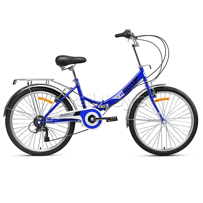 Велосипед 24" Rocket City Fold S 24, цвет синий, размер 16"