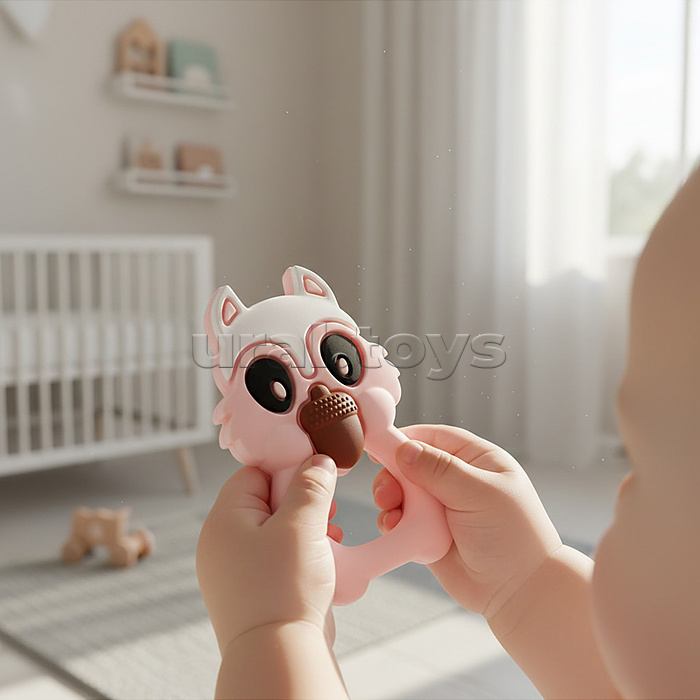 Игрушка -грызунок "Белка с орехом"