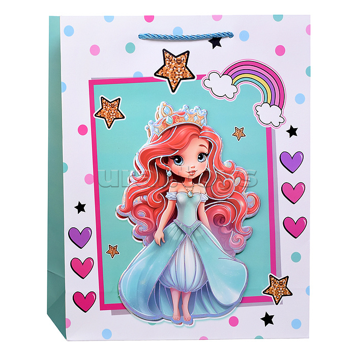 Пакет подарочный "Подарок маленькой принцессе" 26*32*10см