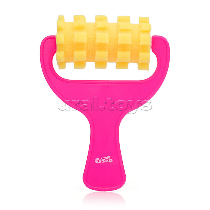 Набор валиков фигурных "Cosmo" 4 шт - 4 формы, из спонж-материала, пластиковая ручка, в пластиковой упаковке с подвесом