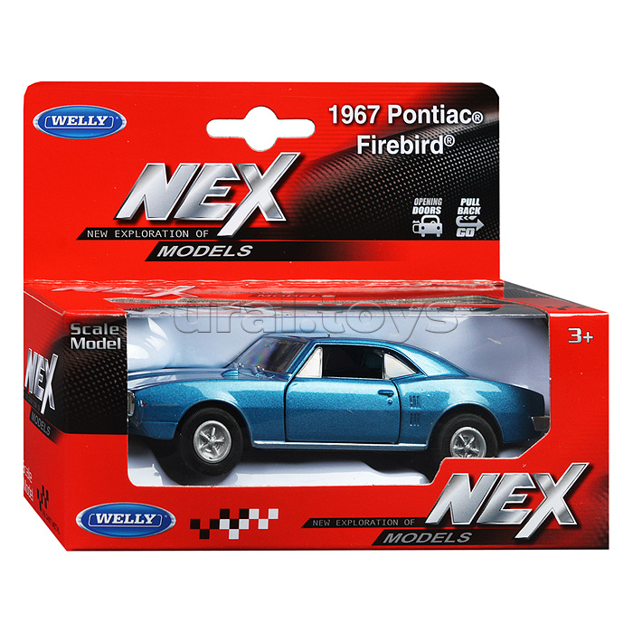 Машинка 1:38 Pontiac Firebird 1967, пруж. мех., цвет в асс. Машинка 1:38 Pontiac Firebird 1967, пруж. мех., цвет в асс.