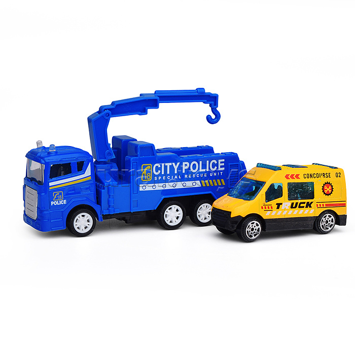 Машина "Эвакуатор полицейский" металл, в коробке