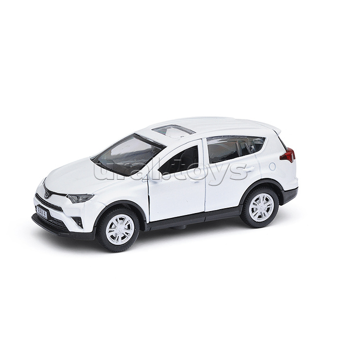 Машина металл Toyota Rav4 12 см, (откр. двери, багаж, белый) инерц., в коробке