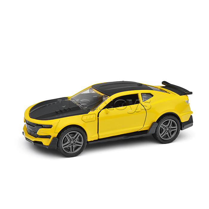 Чёрно-желтая инерционная машинка die-cast,1:32, открывающиеся двери