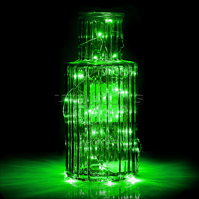 Электрогирлянда светодиодная Роса, 10 м, 100 ламп, зеленый