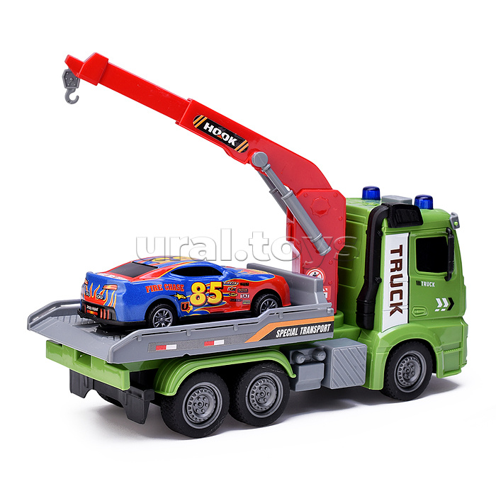 Машина "Автоперевозчик" на батарейках, в коробке