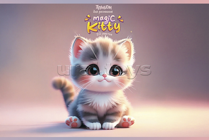 Альбом для рисования 20л. скрепка S "Котики" А4