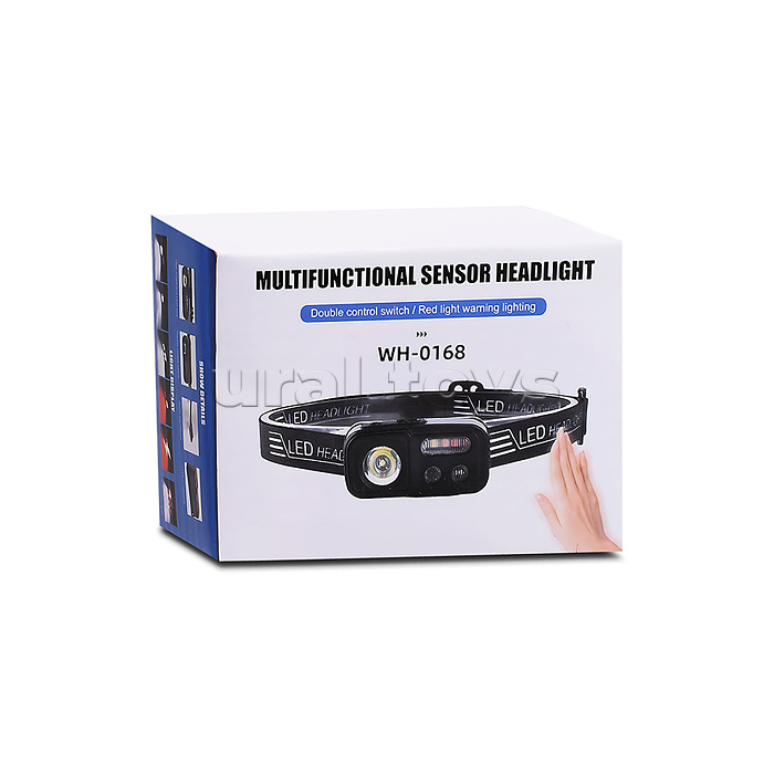 Фонарь налобный аккумуляторный, 400 мАч