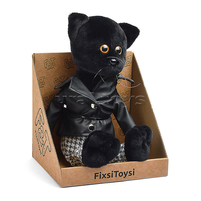 Кот Флеш в кожанке и штанах В27