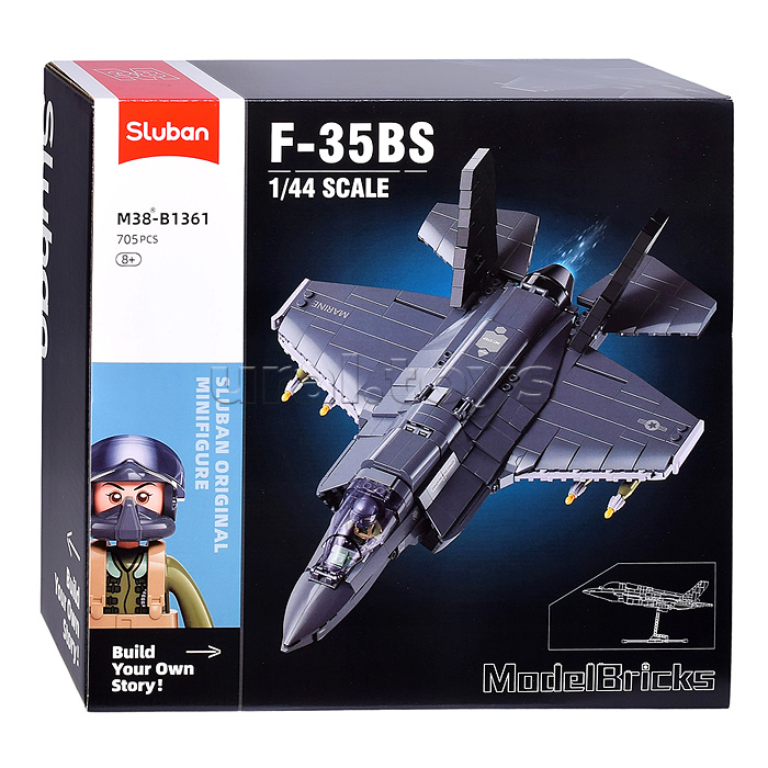 Конструктор "Истребитель F35" (705 дет.) в коробке