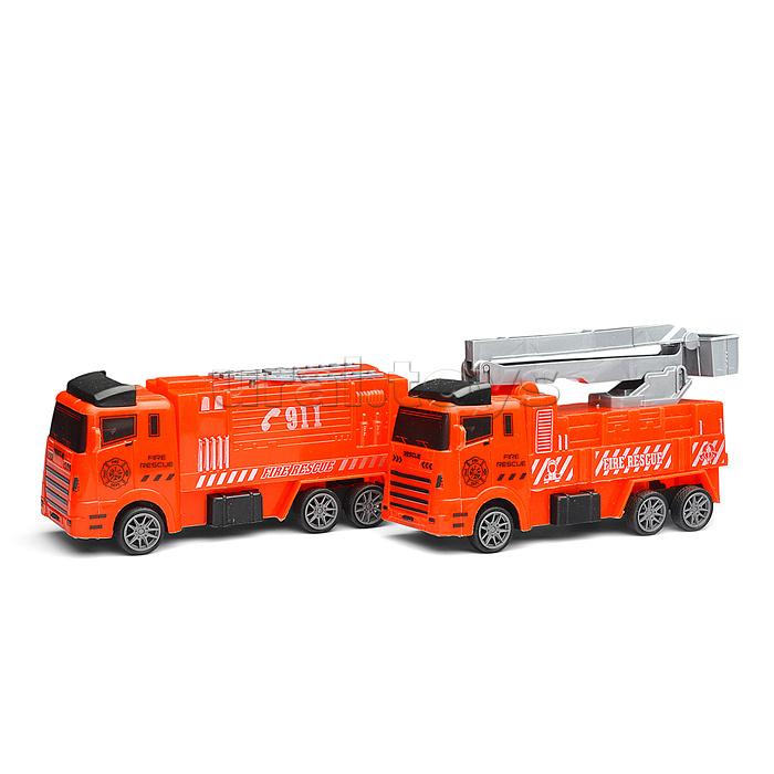 Автовоз "Пожарник" с техникой, под колпаком