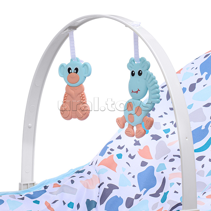 Шезлонг детский "Зверята" в коробке